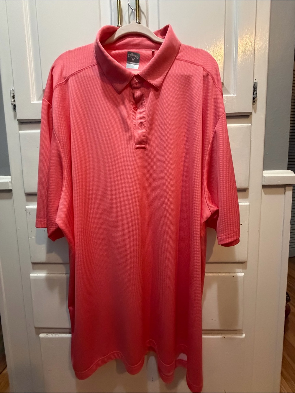 Callaway Opti-Dri Moisture Wicking Pink Geometric Polo Men's 4XLT Big & Tall